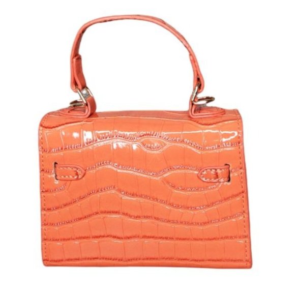Mini Kelly Croc Birkin-Style Bag Small Orange. Hot Seller!! - Picture 4 of 6